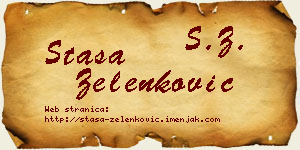 Staša Zelenković vizit kartica